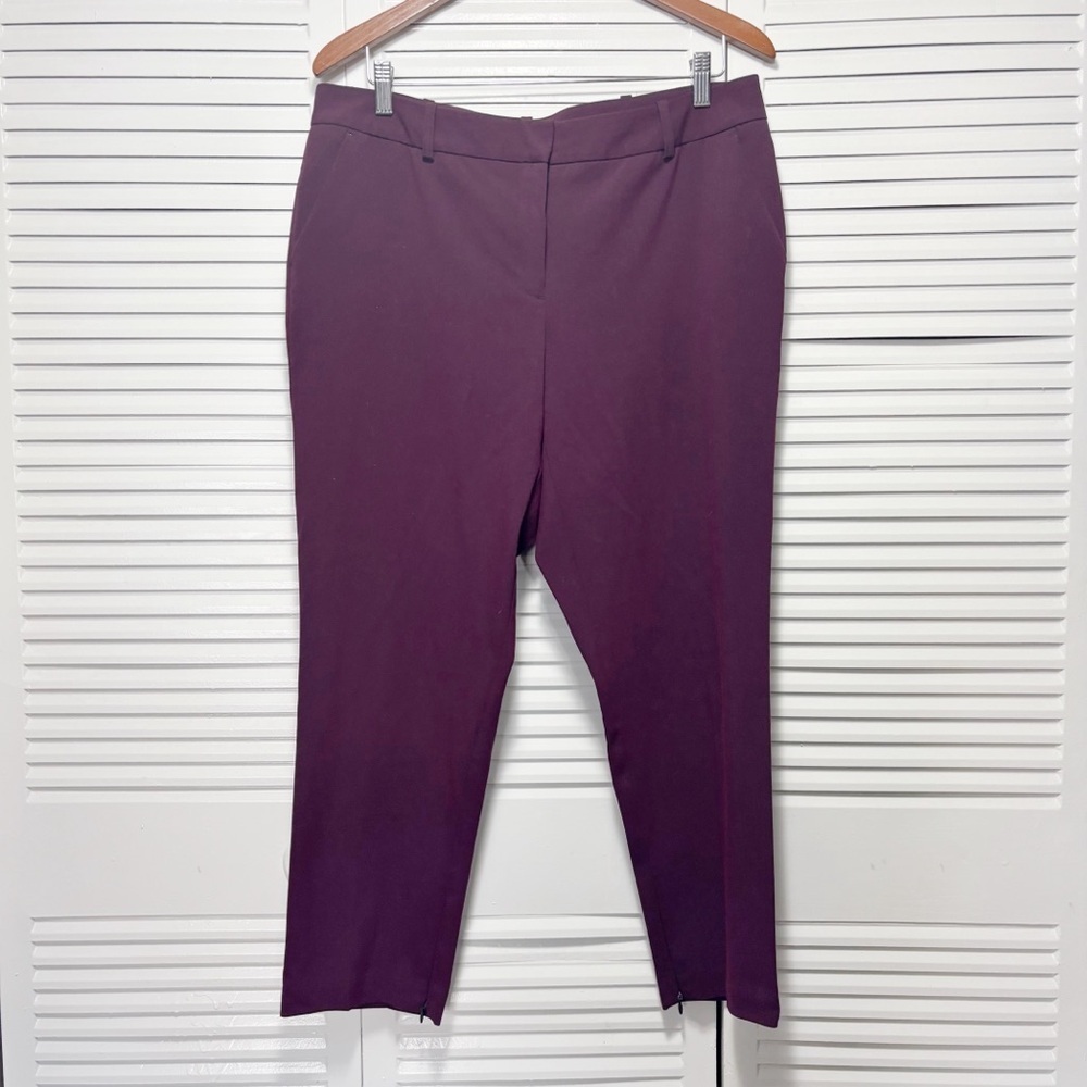 Worthington Plum Cropped Stretch Pants